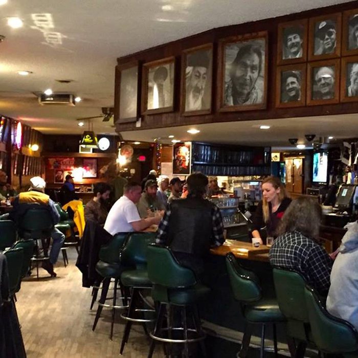 People enjoying drinks at Charlie B.'s bar