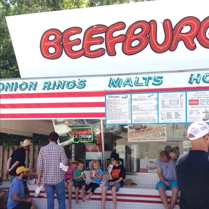 People lining up at Kline's Restaurant