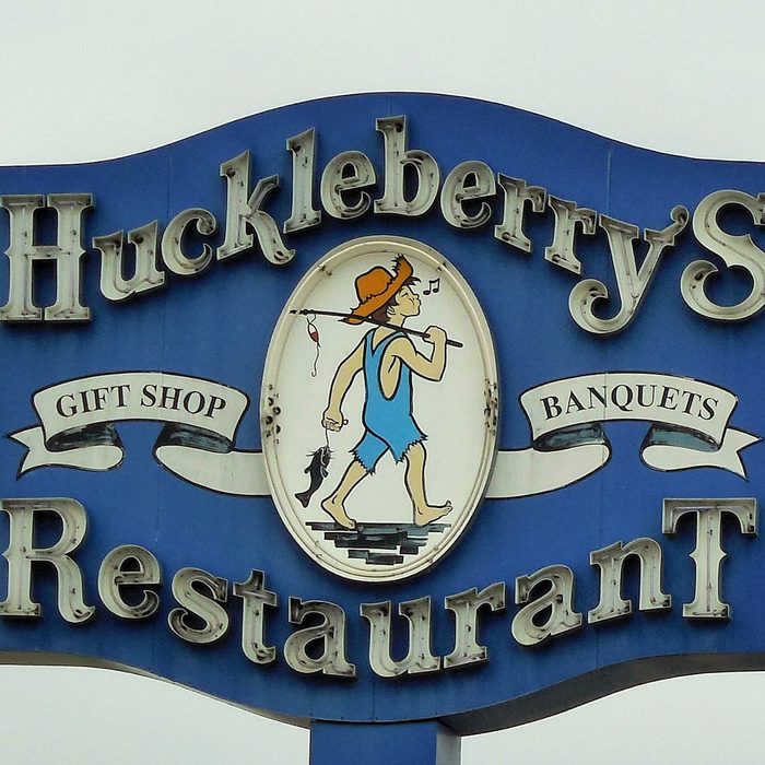 Sign for Huckleberry's Restaurant