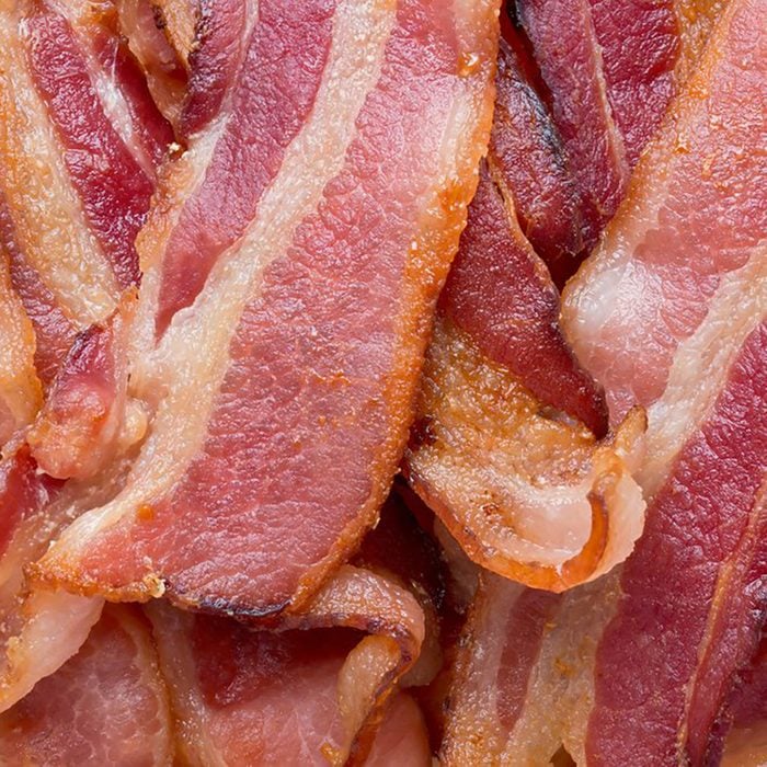 strips of cooked bacon