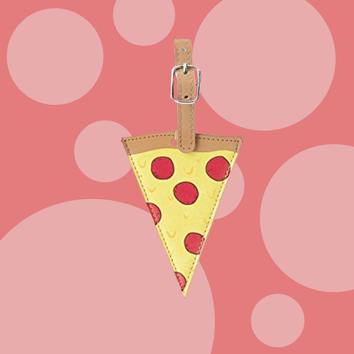 Pizza luggage tag