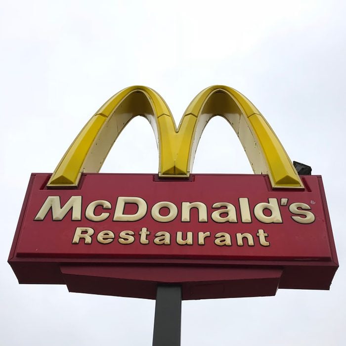 Exterior shot of a McDonald's restaurant.