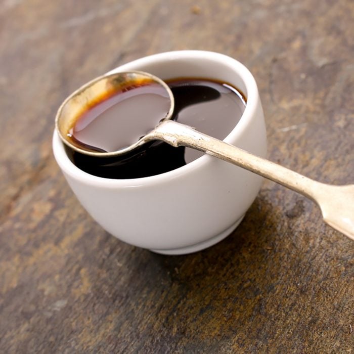 refined molasses in dish