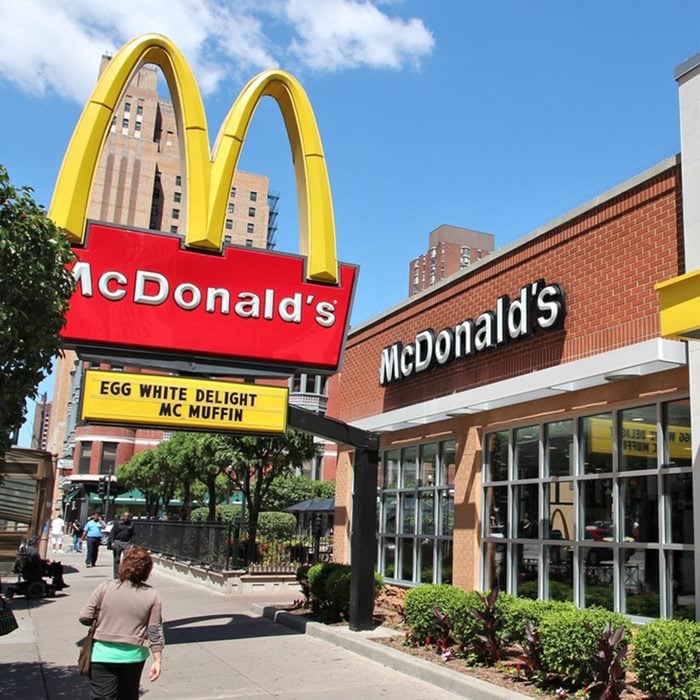 People walk by McDonald's restaurant in Chicago.