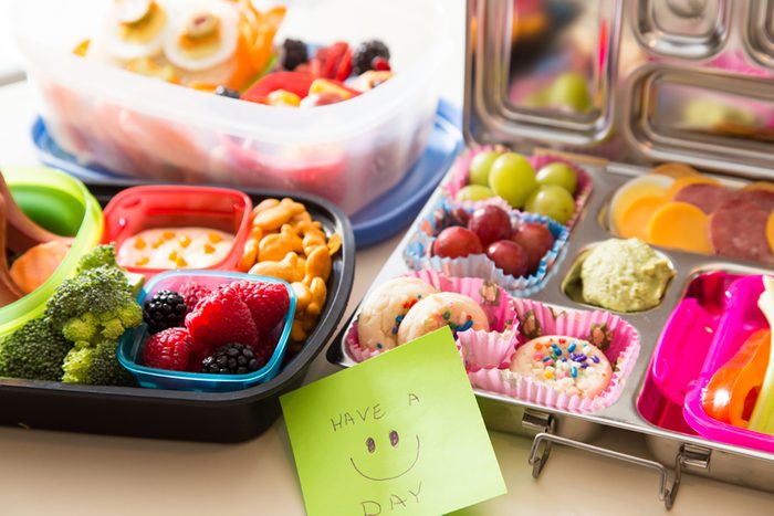 bento box ideas packed with healthy fruits, veggies and snacks