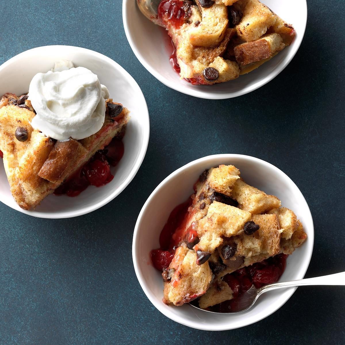 Cherry Upside-Down Bread Pudding