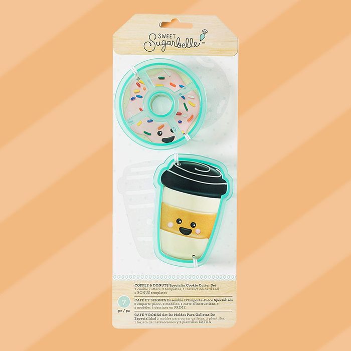 American Crafts 377233 7 Piece Sweet Sugarbelle Cookie Cutter Set We Go Together Coffee & Donut