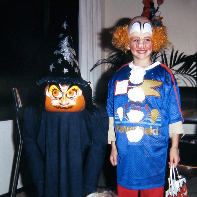 children in Halloween costumes