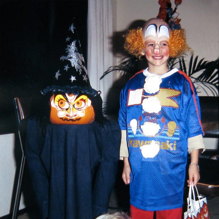 children in Halloween costumes