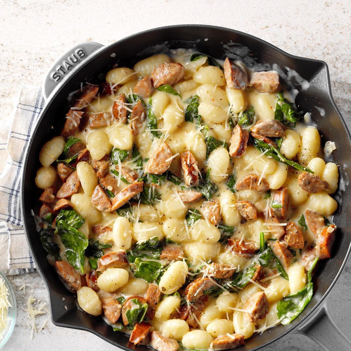 Gnocchi with Spinach and Chicken Sausage Recipe: How to Make It | Taste ...