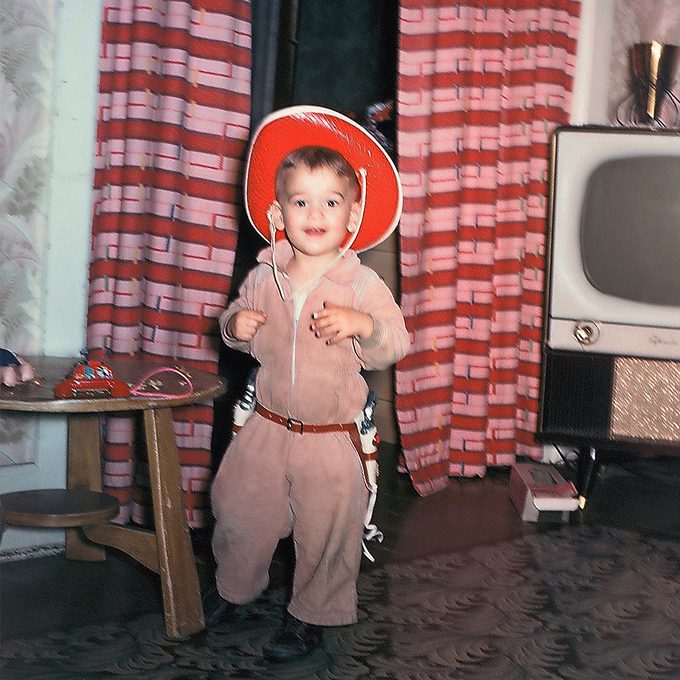 child in a cowboy costume for Halloween