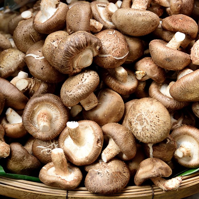 Raw and dried shitake mushroom that has medicinal nutritional health benefits