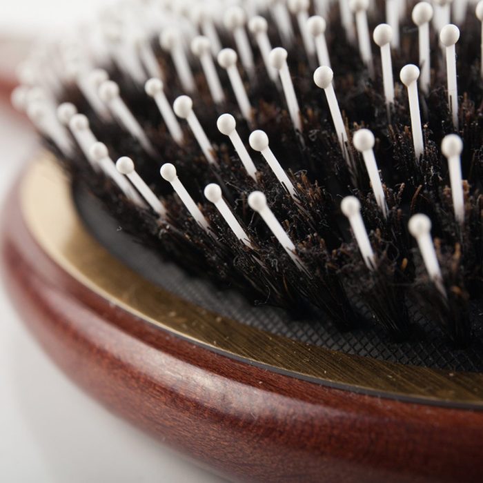 Close-up of hairbrush