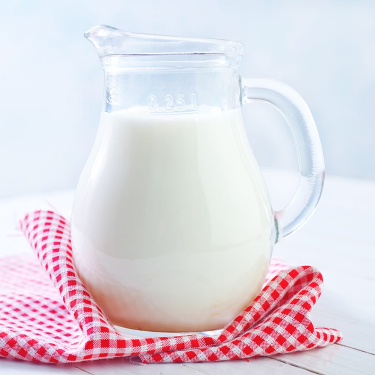 milk in jug