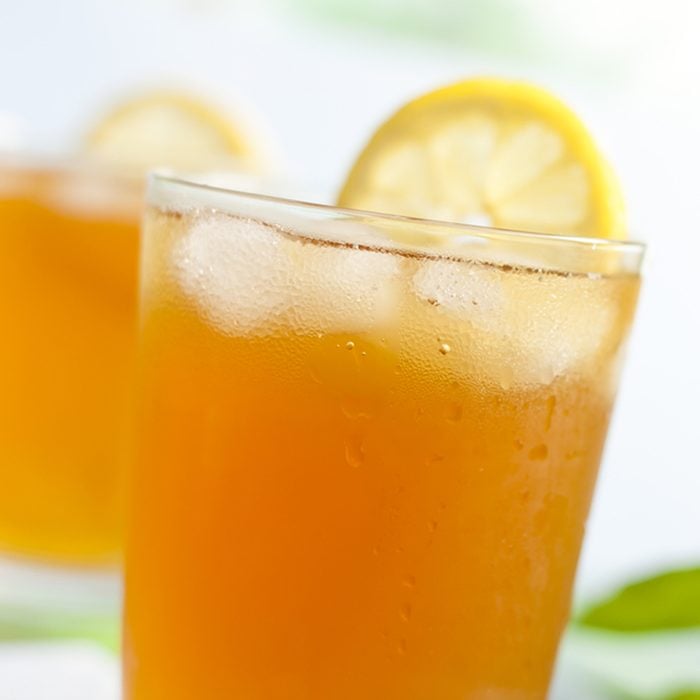 Glass of ice tea with lemon; Shutterstock ID 139590926; job: Taste of Home