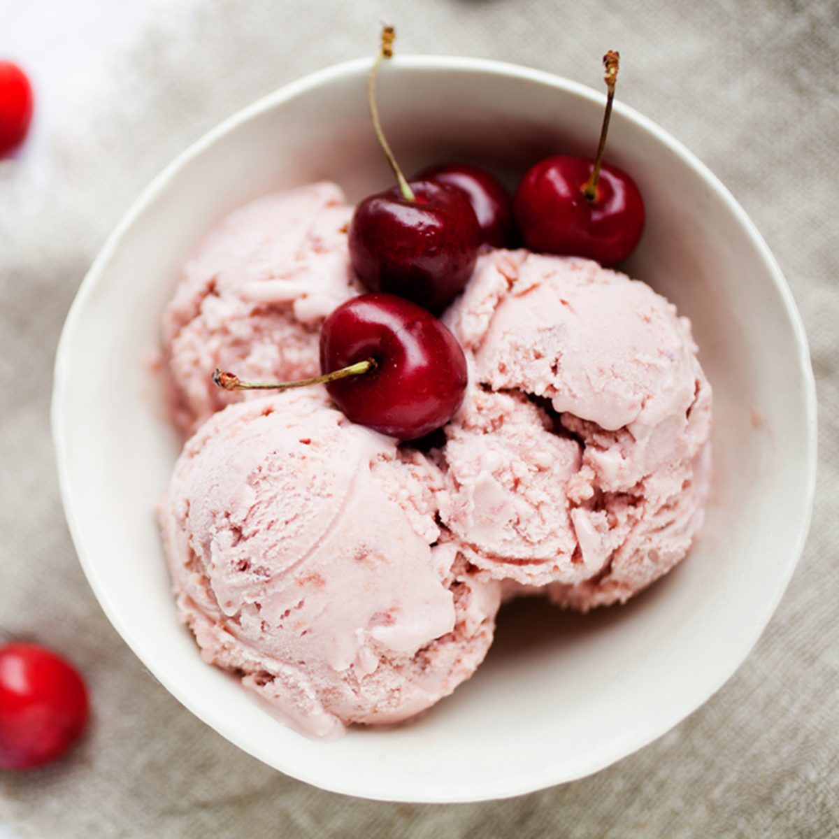 Homemade cherry ice cream on table; Shutterstock ID 290532560; Job (TFH, TOH, RD, BNB, CWM, CM): Taste of Home