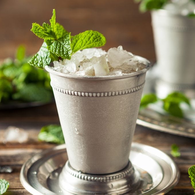 Cold Refreshing Classic Mint Julep with Mint and Bourbon; Shutterstock ID 413734351; job: Taste of Home