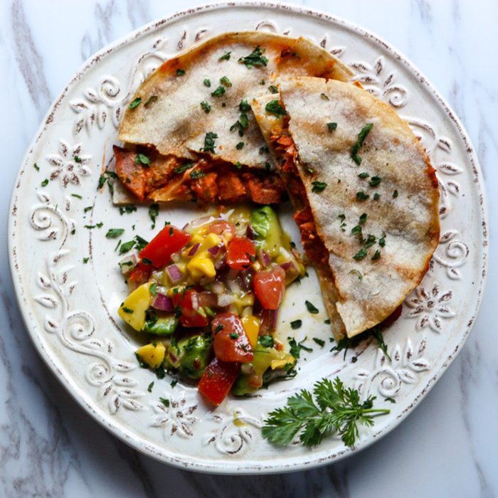 Chipotle salmon quesadilla