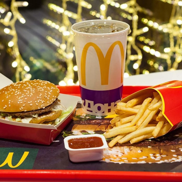 McDonald's burger fries soda