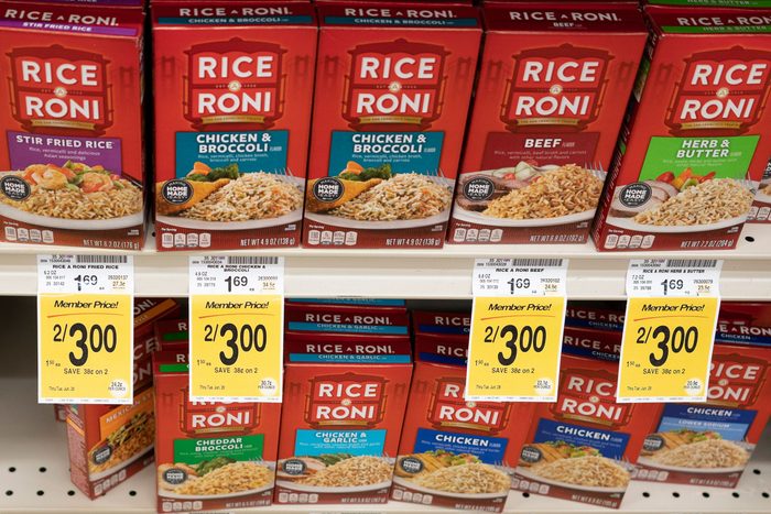Grocery Price Tags on rice