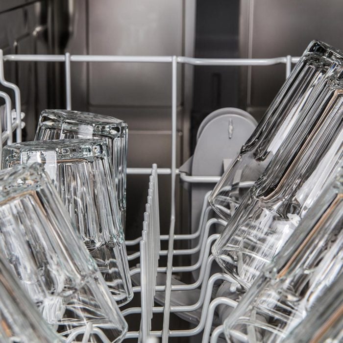 Glasses in dishwasher