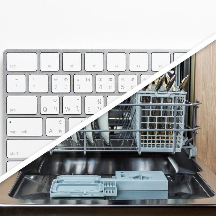 Keyboard and dishwasher