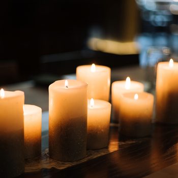 Candles on a table; Shutterstock ID 719781571; Job (TFH, TOH, RD, BNB, CWM, CM): TOH Power outage