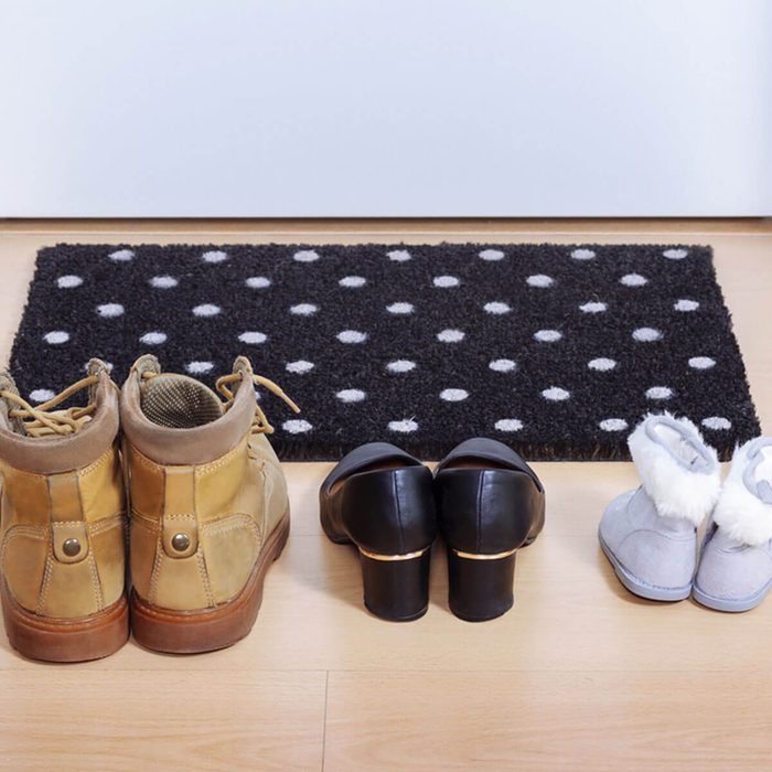 Polka dot doormat