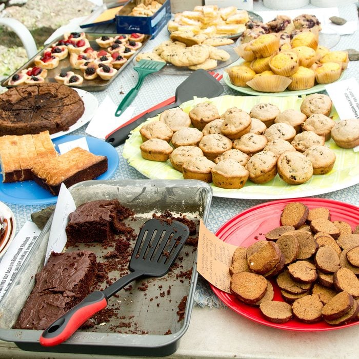 A bake sale is in full progress. All items for sale have been labeled with ingredients for the benefit of those with food allergies.; Shutterstock ID 250520818; Job (TFH, TOH, RD, BNB, CWM, CM): -A bake sale is in full progress. All items for sale have been labeled with ingredients for the benefit of those with food allergies.; Shutterstock ID 250520818; Job (TFH, TOH, RD, BNB, CWM, CM): -