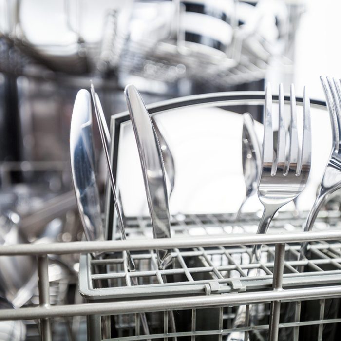 Silverware and dishwasher