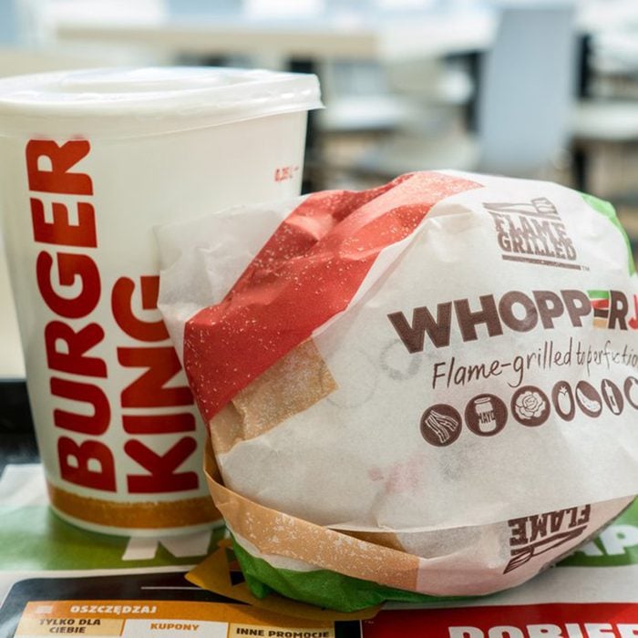 Whopper and soda