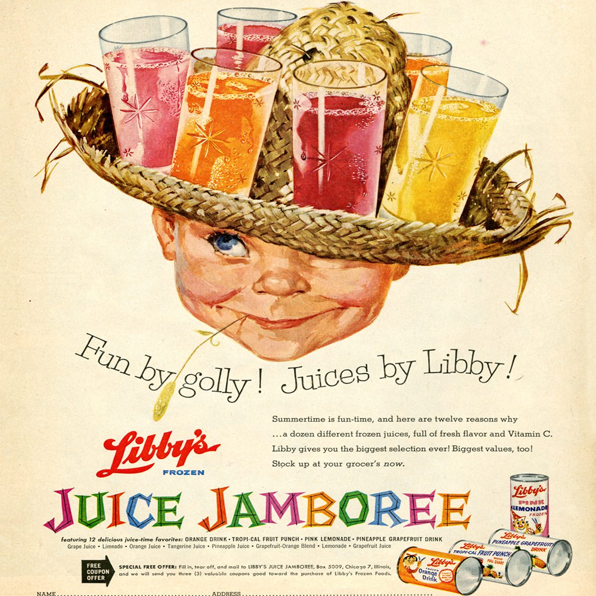 vintage ad for libby's juice