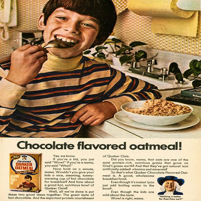 vintage ad for chocolate oatmeal