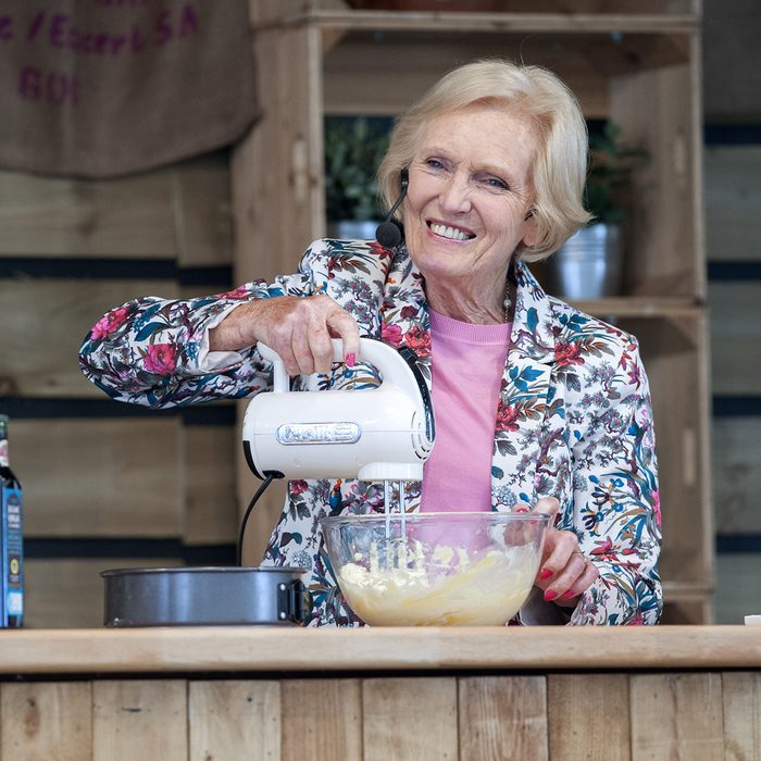 Mandatory Credit: Photo by Simon Chapman/REX/Shutterstock (4104280c) Mary Berry gives a cooking demonstration Grape and Grain food festival, Bristol, Britain - 14 Sep 2014