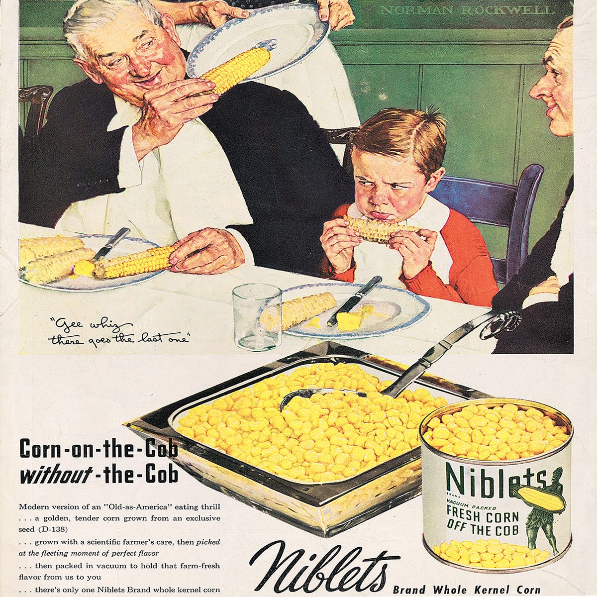 vintage ad for canned corn