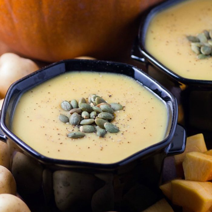 Creamy little potato pumpkin soup