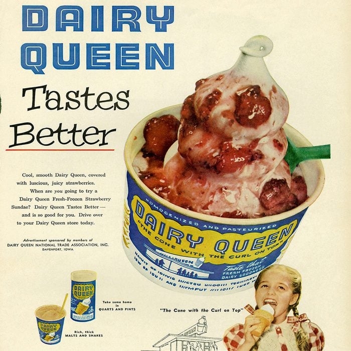 vintage ad for dairy queen