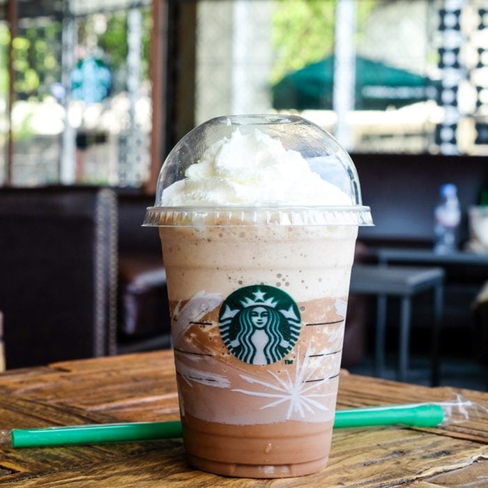Glass of Starbuck Coffee Frappuccino Blended Beverages.