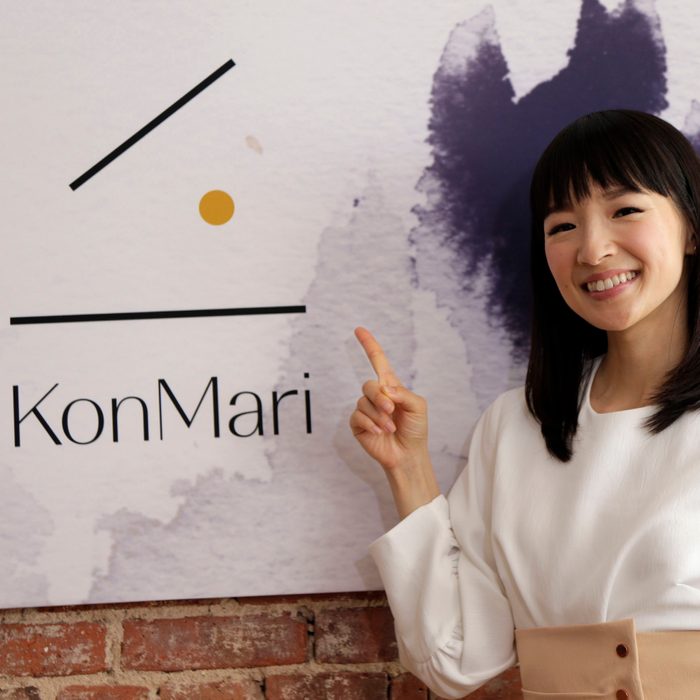 Marie Kondo poses for a picture during a media event in New York