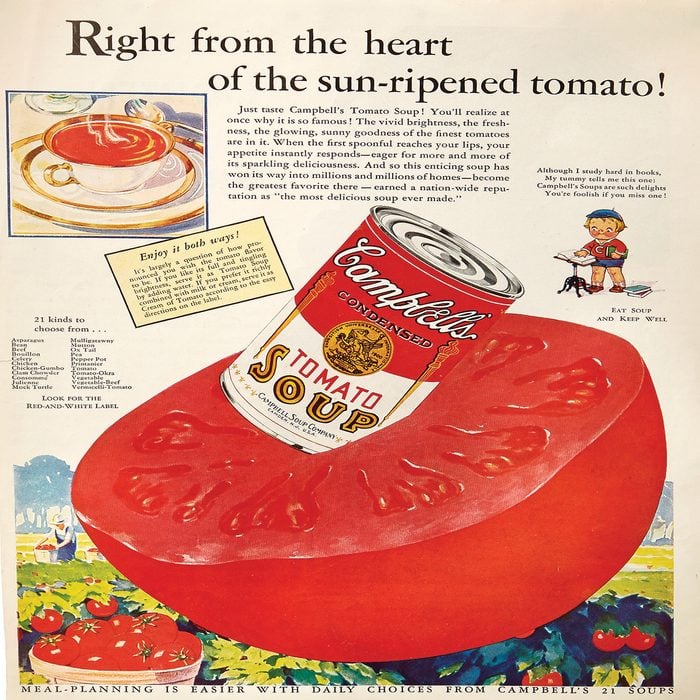 vintage ad for campbell's tomato soup