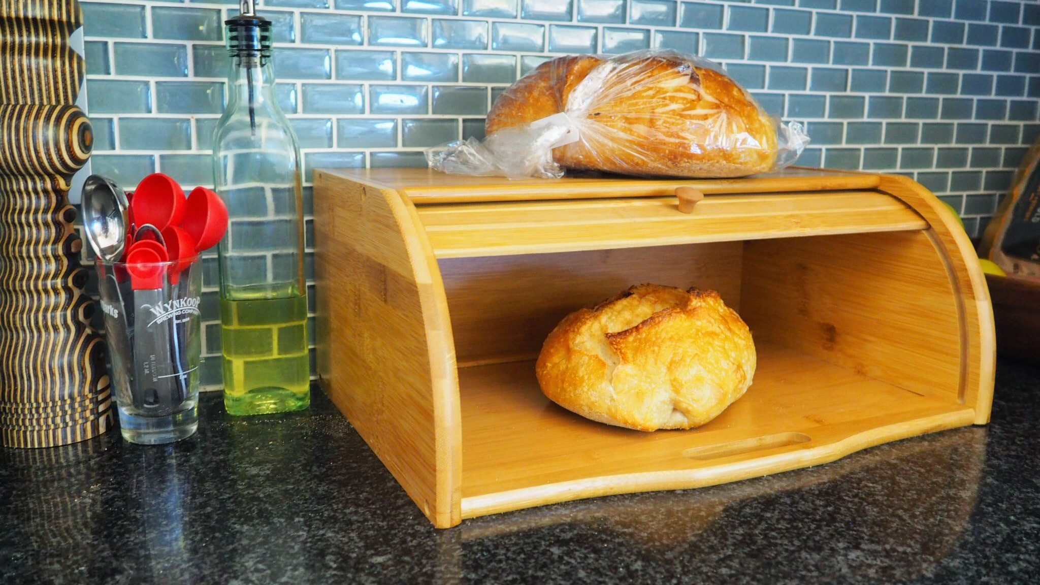 Bread Bin Extras-Large Plastic Bread Boxes for Kitchen Vintage