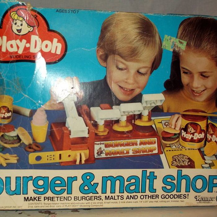 Play Doh Set Vintage 1977 Kenner Play-Doh Modeling Set Burger and Malt Shop