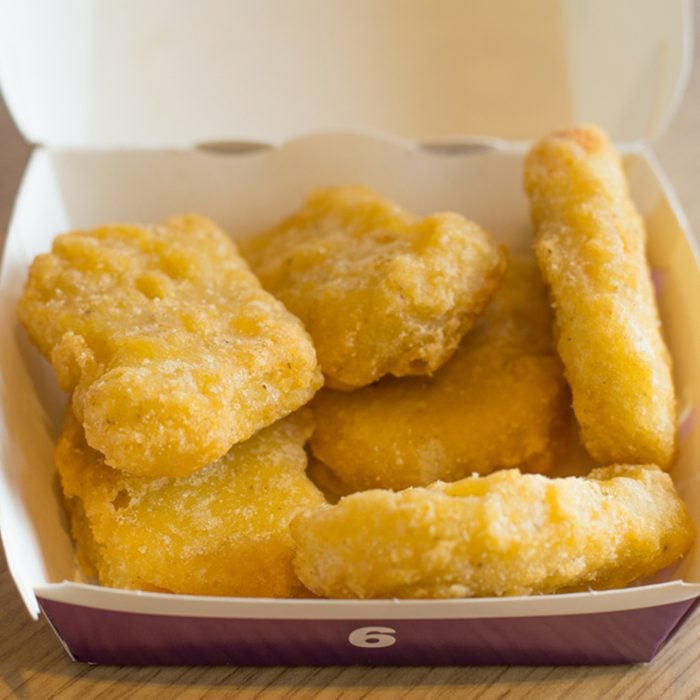 McDonald's Chicken McNuggets in paper box.