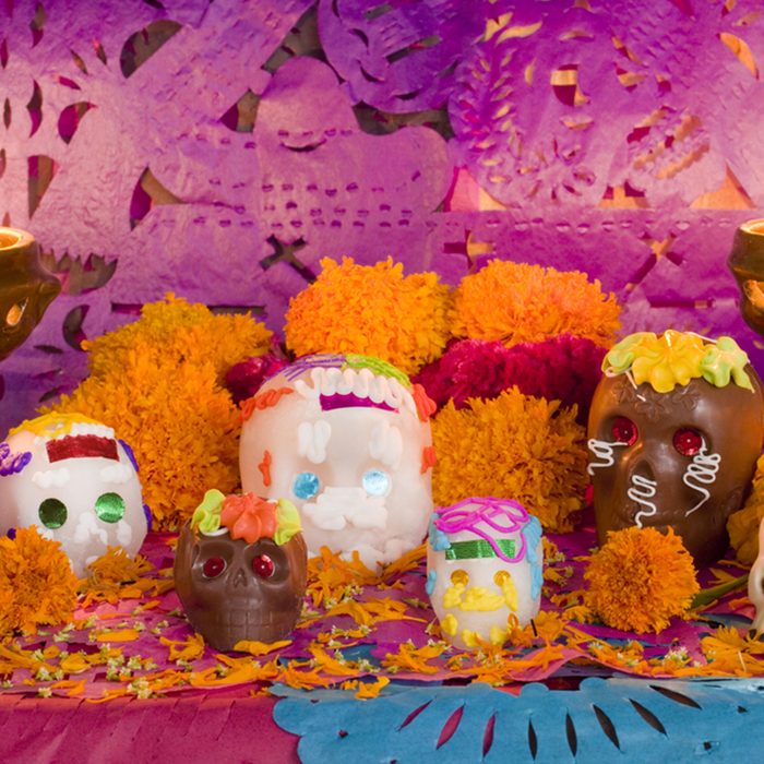 Mexican Day of the dead altar created entirely for this image session.