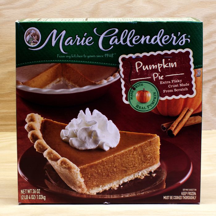 A Marie Callender's frozen pumpkin pie.