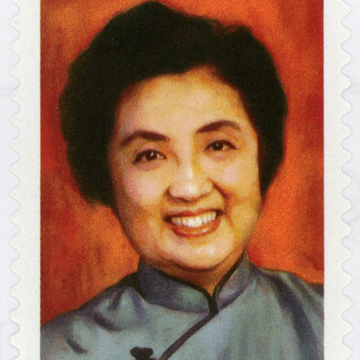 UNITED STATES - CIRCA 2014: forever stamp printed in USA (US) shows smiling Joyce Chen; Chinese chef, restaurateur, television personality; Chinese cuisine; celebrity chefs; Scott 4924; circa 2014; Shutterstock ID 299820107; Job (TFH, TOH, RD, BNB, CWM, CM): TOH