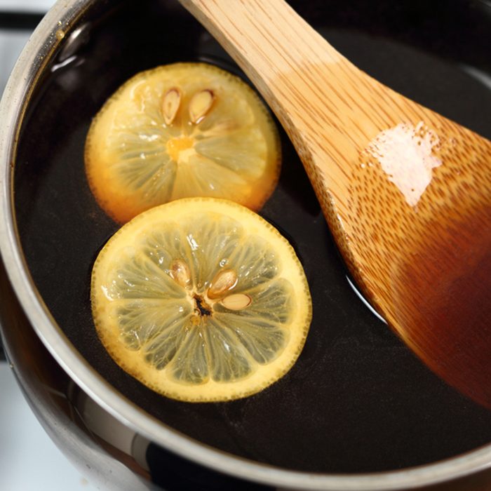 Syrup and Lemon Slices.