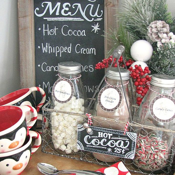 Candy Cane Hot Cocoa Bar