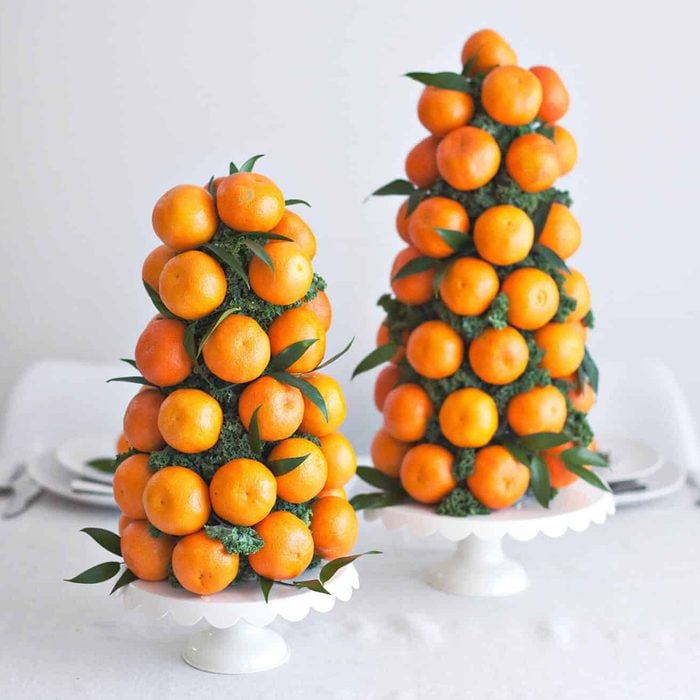 Orange and kale centerpiece