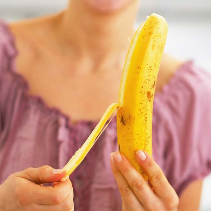 Peeling a banana